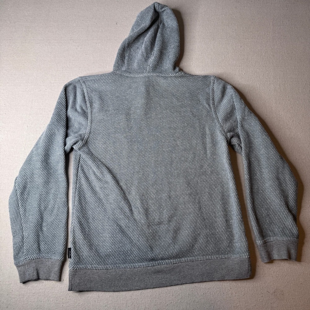 Unionbay Gray Waffle Knit Surf Hoodie Womens XL 16/18 Textured Pocket Sweatshirt - Picture 3 of 7